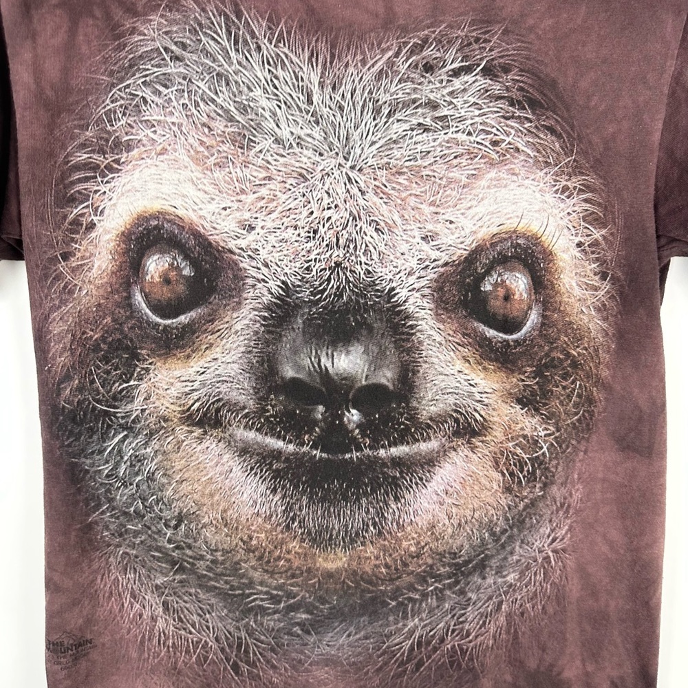 The Mountain Sloth T Shirt Small Brown Animal Tie Dye Nature - Picture 2 of 6